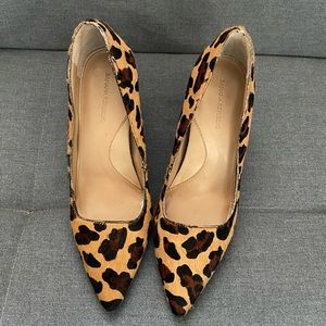 Leopard block heels